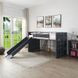 Cargo Gunmetal Twin Loft Bed with Slide