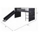 Cargo Gunmetal Twin Loft Bed with Slide