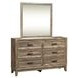 Summit Crest Cobblestone 6 Drawer Dresser with Mirror
