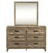 Summit Crest Cobblestone 6 Drawer Dresser with Mirror