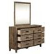 Summit Crest Cobblestone 6 Drawer Dresser with Mirror