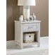 Preston Bleached Linen 1 Drawer Nightstand with USB Charging