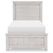 Preston Bleached Linen Twin Panel Bed with LED