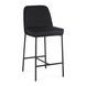 Sydney Black Performance Fabric Upholstered Counter Height Stool Set of 2