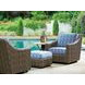 Cypress Point Ocean Terrace Blue Upholstered Rectangular Outdoor Ottoman