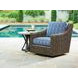 Cypress Point Ocean Terrace Blue Upholstered Swivel Glider Outdoor Accent Chair