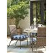 Cypress Point Ocean Terrace Blue and White Upholstered Outdoor Dining Chair
