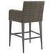 Cypress Point Ocean Terrace Purple and White Upholstered Outdoor Bar Stool