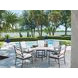 Pavlova Black and White Performance Fabric Outdoor Arm Chair