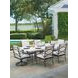 Pavlova White Performance Fabric Outdoor Swivel Rocker Dining Chair