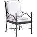 Pavlova Black and White Performance Fabric Outdoor Arm Chair
