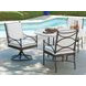Pavlova White Performance Fabric Outdoor Swivel Rocker Dining Chair