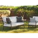 Pavlova Black and White Performance Fabric 64" Outdoor Loveseat