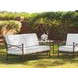 Pavlova Black and White Performance Fabric 64" Outdoor Loveseat