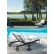 Pavlova Black and White Performance Fabric 77" Outdoor Chaise Lounge
