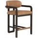 Cypress Ludlow Sesame Leather Upholstered Counter Height Stool