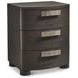 Geneve Robor and Ferrum 3 Drawer Small Nightstand with USB Charging