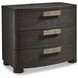 Geneve Robor and Ferrum 3 Drawer Large Nightstand with USB Charging