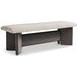 Geneve Beige Performance Fabric Upholstered Accent Bench