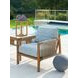 St Tropez Blue Upholstered Outdoor Lounge Chair