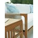 St Tropez White 77" Outdoor Sofa with Pillows