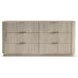 Lucerne Alba and Graphite 6 Drawer Dresser