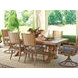 Los Altos Valley View Gray Upholstered Outdoor Swivel Rocker Dining Chair
