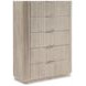 Lucerne Alba and Graphite 5 Drawer Tall Chest
