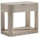Lucerne Alba and Graphite 1 Drawer Open Nightstand