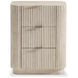 Lucerne Alba and Graphite 3 Drawer Small Nightstand with USB Charging