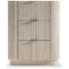 Lucerne Alba and Graphite 3 Drawer Small Nightstand with USB Charging
