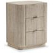 Lucerne Alba and Graphite 3 Drawer Small Nightstand with USB Charging