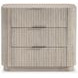 Lucerne Alba and Graphite 3 Drawer Large Nightstand with USB Charging