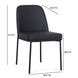 Sydney Black Upholstered Dining Chair Set of 2