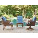 Harbor Isle Blue and White Upholstered Outdoor Arm Chair