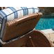 Harbor Isle Blue and White 82" Outdoor Chaise Lounge