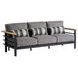 South Beach Gray 90" Outdoor Sofa with Pillows