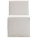 Brasea Beige Performance Fabric Upholstered Side Chair with Caster