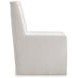 Brasea Beige Performance Fabric Upholstered Side Chair with Caster