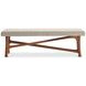 Brasea Beige Performance Fabric Upholstered Accent Bench