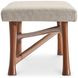 Brasea Beige Performance Fabric Upholstered Accent Bench