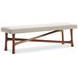 Brasea Beige Performance Fabric Upholstered Accent Bench