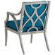 Silver Sands Blue Upholstered Outdoor Arm Chair
