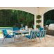 Silver Sands Blue Upholstered Outdoor  Side Chair
