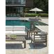 La Jolla Brown and White Performance Fabric Outdoor Lounge Chair