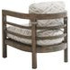 La Jolla Brown and White Performance Fabric Outdoor Lounge Chair