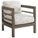 La Jolla Brown and White Performance Fabric Outdoor Lounge Chair