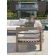 La Jolla Brown and White Performance Fabric Outdoor Lounge Chair