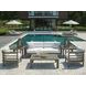 La Jolla Brown and White Performance Fabric Outdoor Lounge Chair