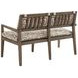 La Jolla Beige and Tan Performance Fabric 57" Outdoor Accent Bench